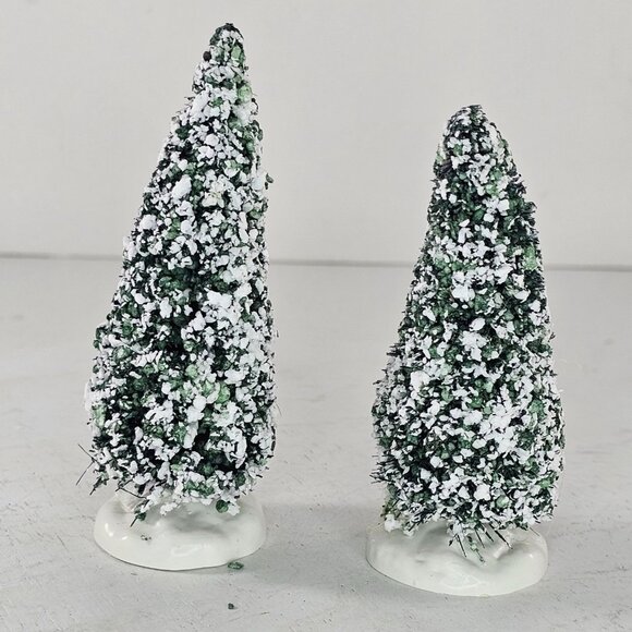 Lemax Snowy Miniature Christmas Trees Set of 2 - Picture 4 of 8